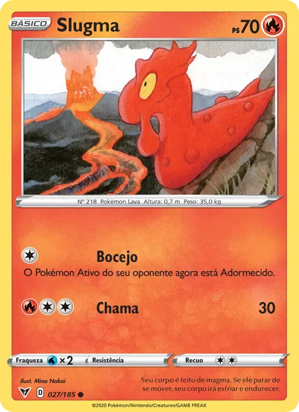 Slugma — Voltagem Vívida 27 Portuguese Pokémon card