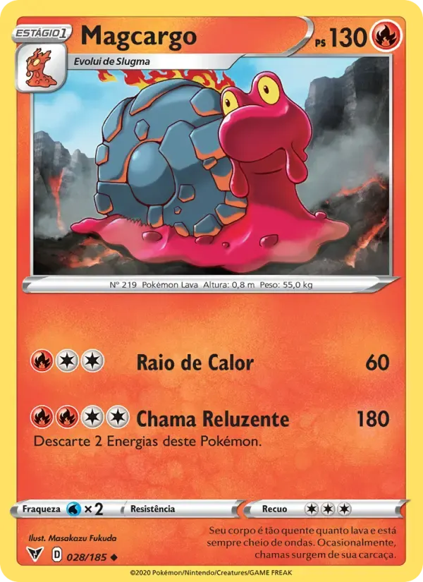 Magcargo — Voltagem Vívida 28 Portuguese Pokémon card