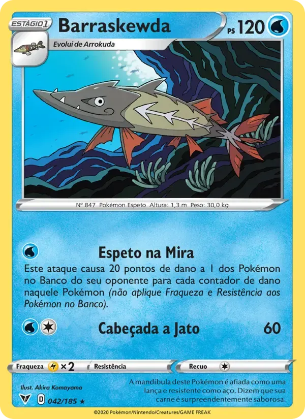 Barraskewda — Voltagem Vívida 42 Portuguese Pokémon card