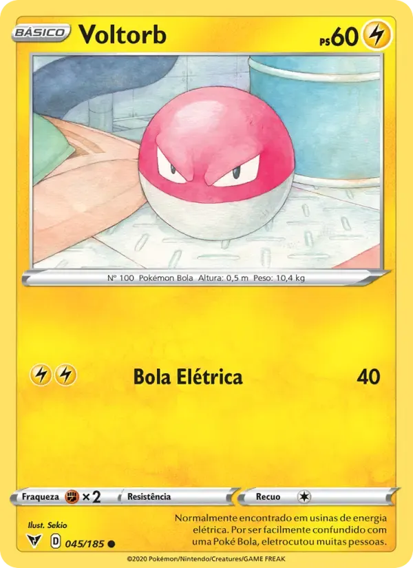 Voltorb — Voltagem Vívida 45 Portuguese Pokémon card