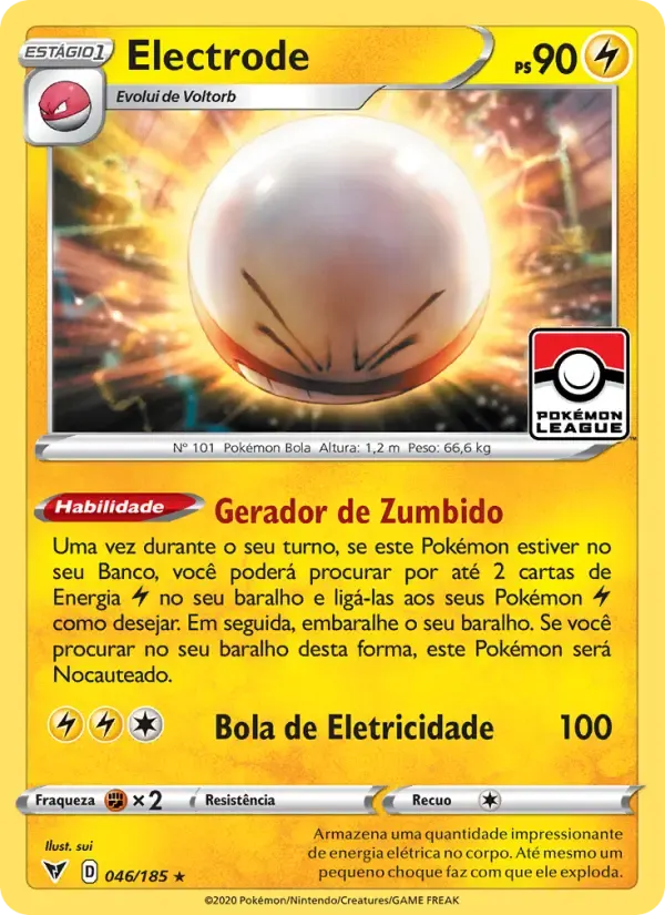 Electrode — Voltagem Vívida 46 Portuguese Pokémon card
