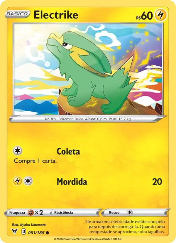 Electrike — Voltagem Vívida 51 Portuguese Pokémon card