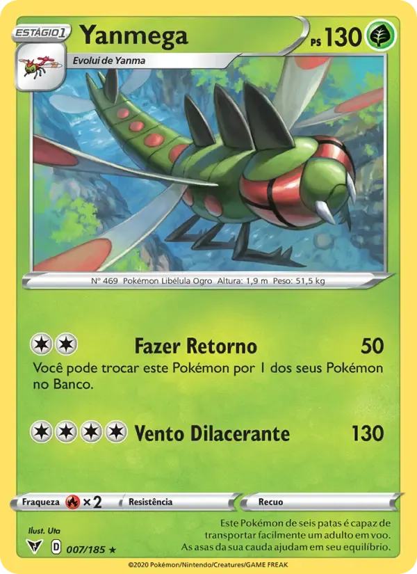 Yanmega — Voltagem Vívida 7 Portuguese Pokémon card