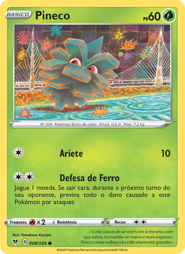 Pineco — Voltagem Vívida 8 Portuguese Pokémon card