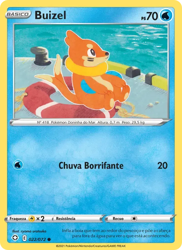 Buizel — Destinos Brilhantes 22 Portuguese Pokémon card