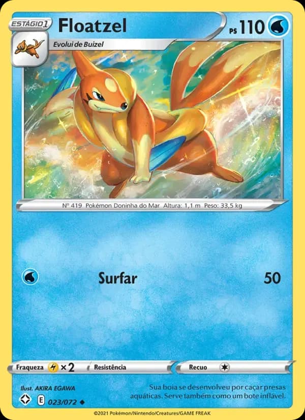 Floatzel — Destinos Brilhantes 23 Portuguese Pokémon card