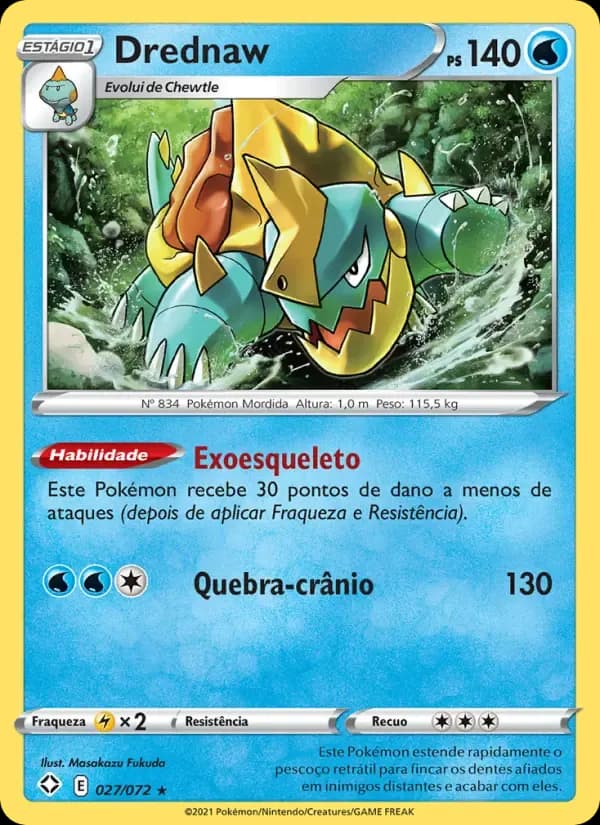 Drednaw — Destinos Brilhantes 27 Portuguese Pokémon card