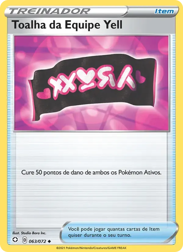 Toalha da Equipe Yell — Destinos Brilhantes 63 Portuguese Pokémon card