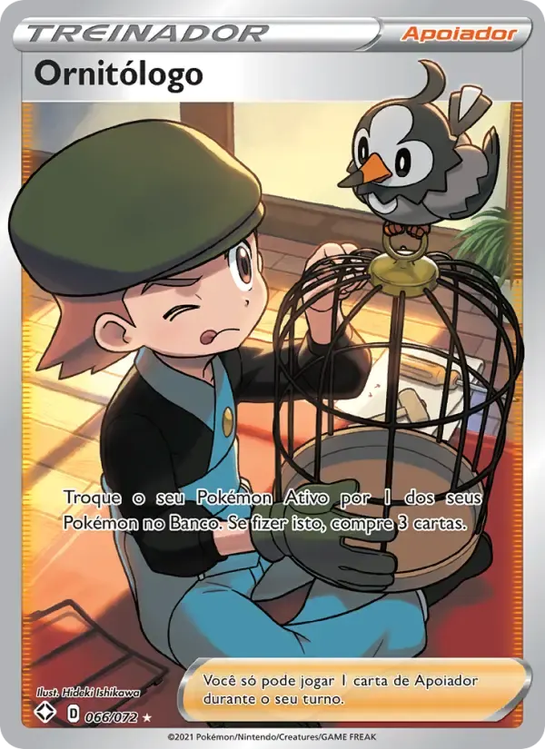 Ornitólogo — Destinos Brilhantes 66 Portuguese Pokémon card