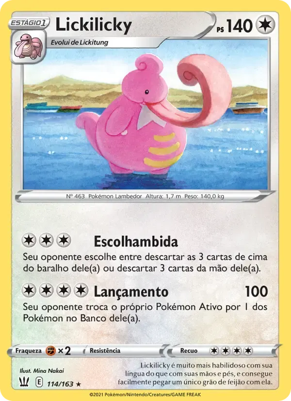 Lickilicky — Estilos de Batalha 114 Portuguese Pokémon card
