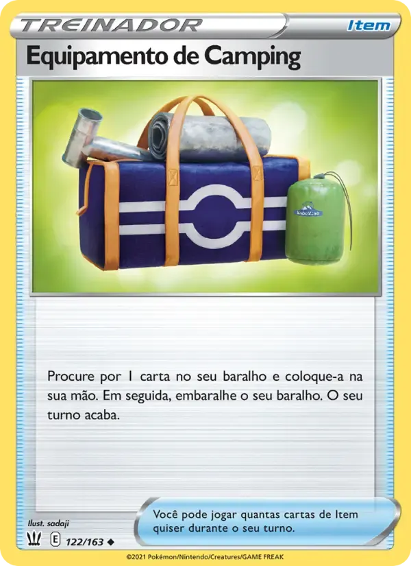 Equipamento de Camping — Estilos de Batalha 122 Portuguese Pokémon card