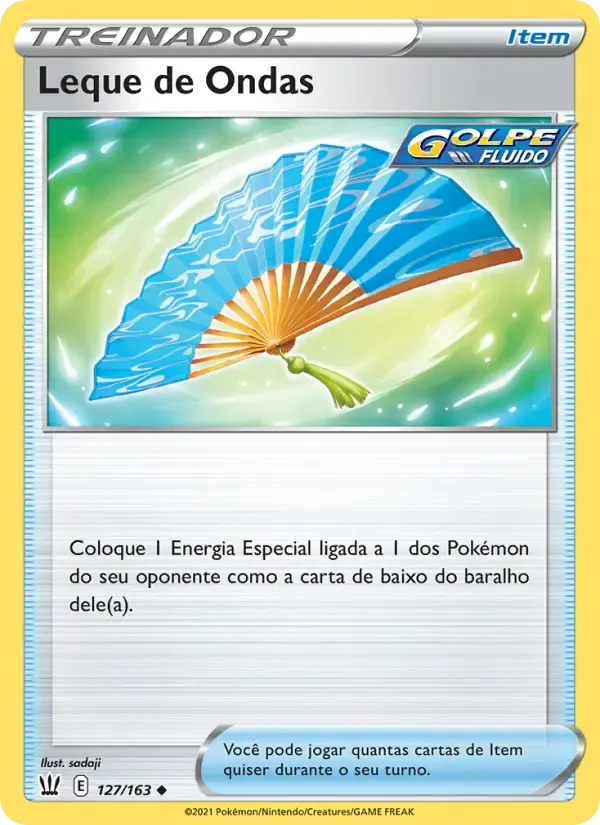 Leque de Ondas — Estilos de Batalha 127 Portuguese Pokémon card
