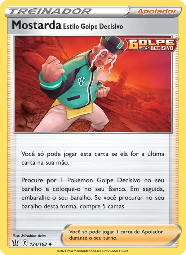 Mostarda Estilo Golpe Decisivo — Estilos de Batalha 134 Portuguese Pokémon card