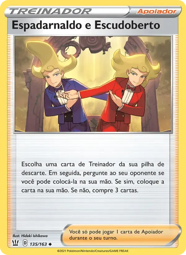 Espadarnaldo e Escudoberto — Estilos de Batalha 135 Portuguese Pokémon card