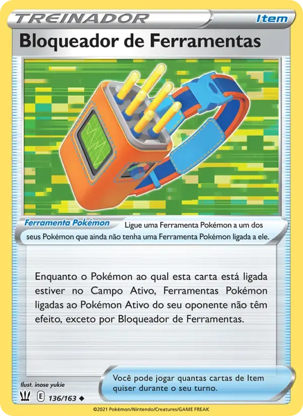 Bloqueador de Ferramentas — Estilos de Batalha 136 Portuguese Pokémon card
