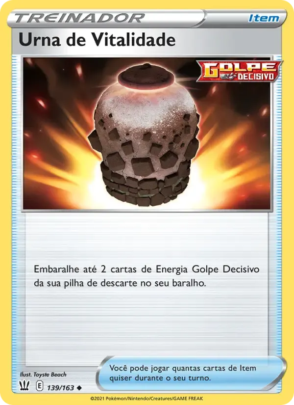 Urna de Vitalidade — Estilos de Batalha 139 Portuguese Pokémon card