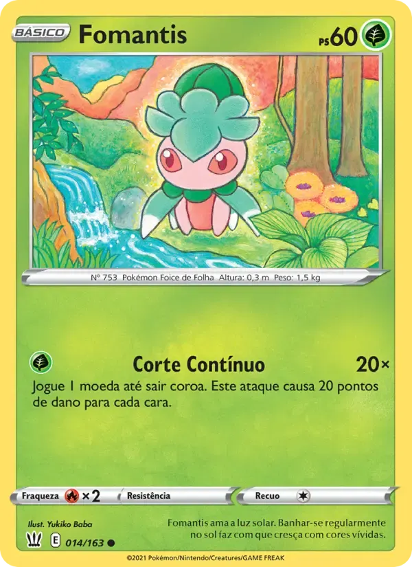 Fomantis — Estilos de Batalha 14 Portuguese Pokémon card