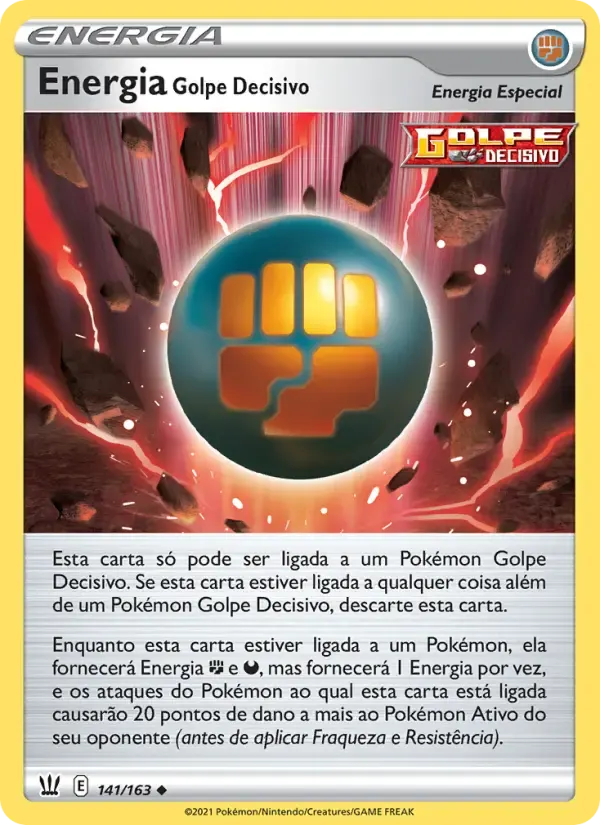 Energia Golpe Decisivo — Estilos de Batalha 141 Portuguese Pokémon card