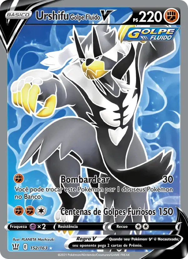 Urshifu Golpe Fluido V — Estilos de Batalha 152 Portuguese Pokémon card