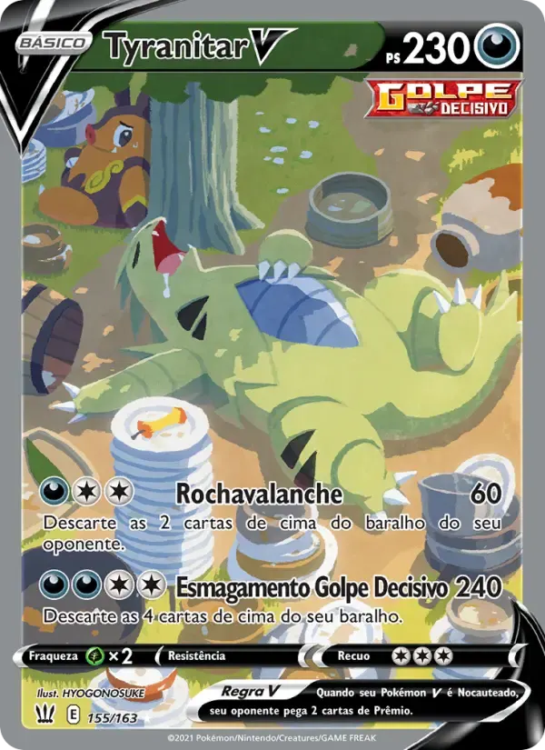 Tyranitar V — Estilos de Batalha 155 Portuguese Pokémon card