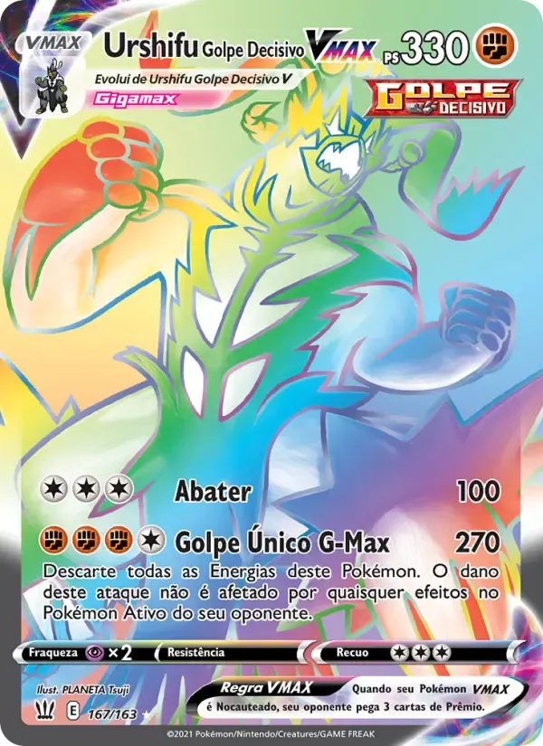 Urshifu Golpe Decisivo VMAX — Estilos de Batalha 167 Portuguese Pokémon card