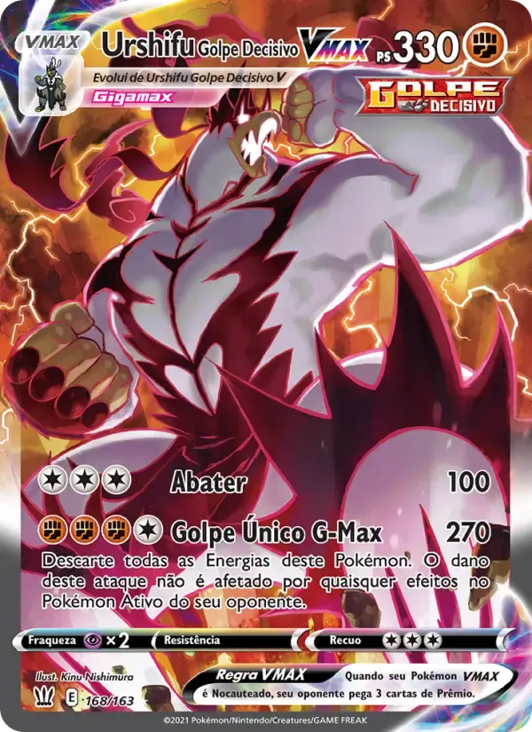 Urshifu Golpe Decisivo VMAX — Estilos de Batalha 168 Portuguese Pokémon card