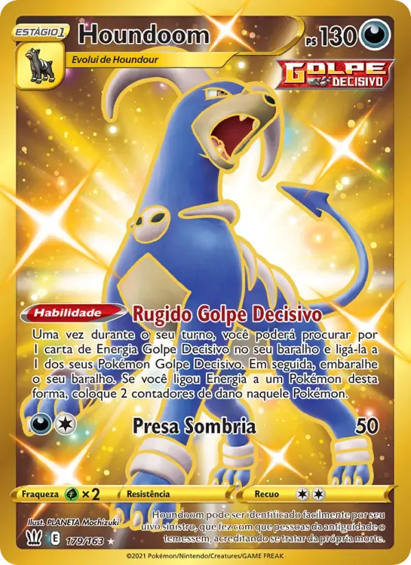 Houndoom — Estilos de Batalha 179 Portuguese Pokémon card