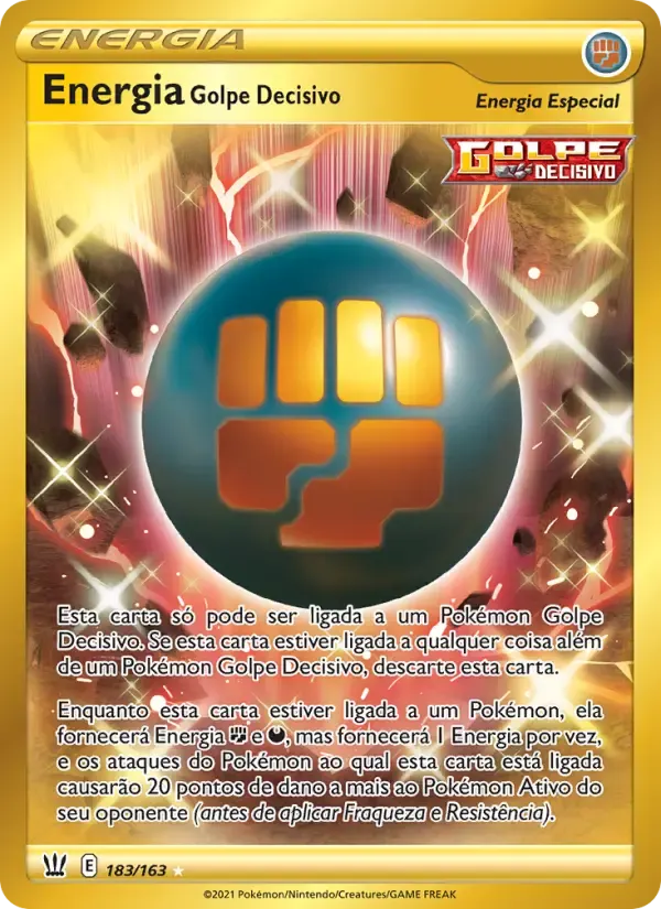 Energia Golpe Decisivo — Estilos de Batalha 183 Portuguese Pokémon card