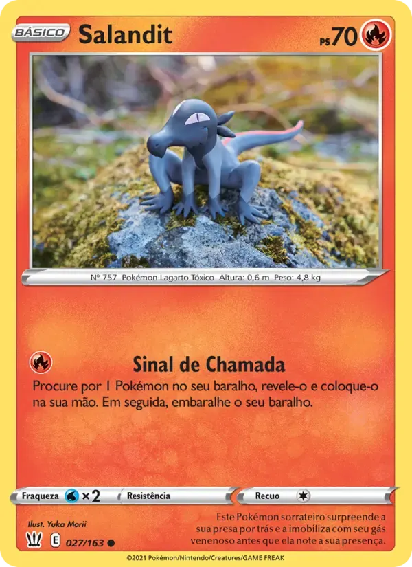 Salandit — Estilos de Batalha 27 Portuguese Pokémon card