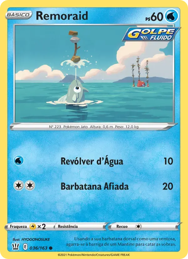 Remoraid — Estilos de Batalha 36 Portuguese Pokémon card