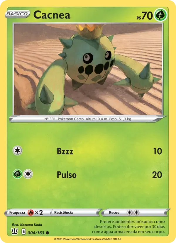 Cacnea — Estilos de Batalha 4 Portuguese Pokémon card