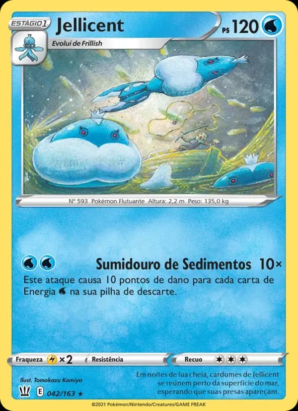 Jellicent — Estilos de Batalha 42 Portuguese Pokémon card