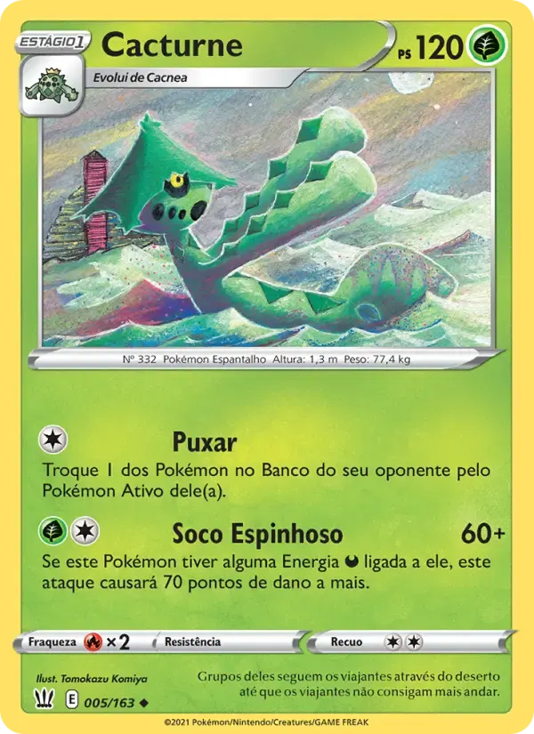 Cacturne — Estilos de Batalha 5 Portuguese Pokémon card