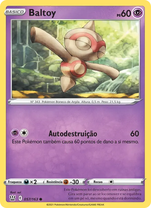 Baltoy — Estilos de Batalha 57 Portuguese Pokémon card