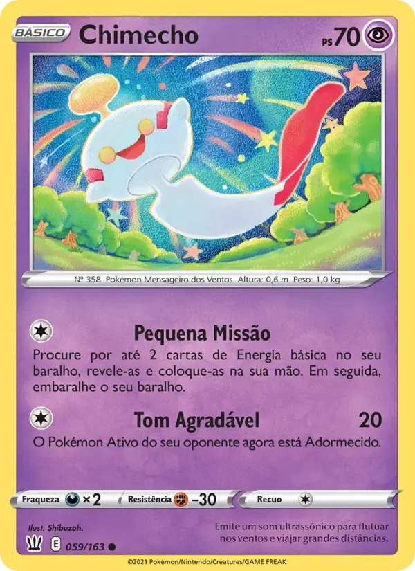 Chimecho — Estilos de Batalha 59 Portuguese Pokémon card