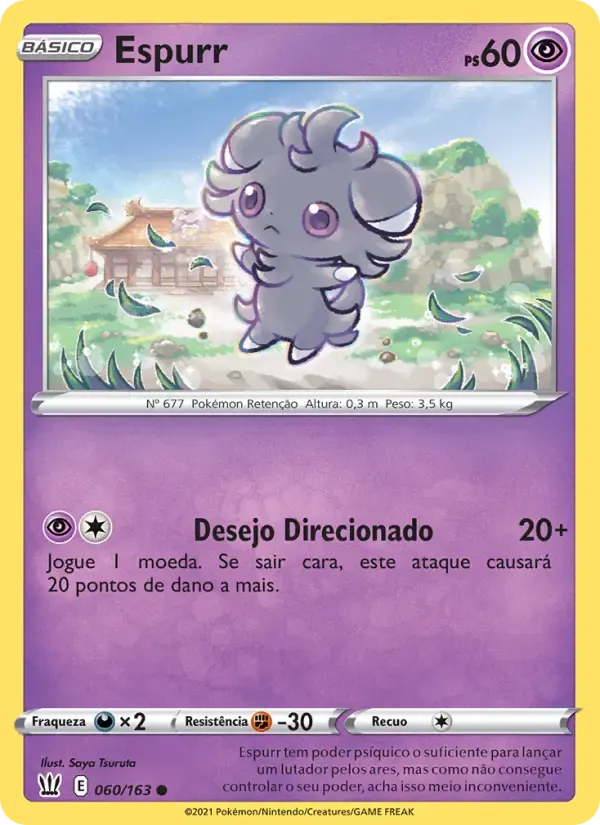 Espurr — Estilos de Batalha 60 Portuguese Pokémon card