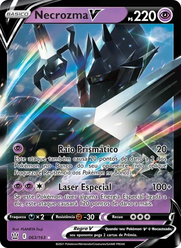 Necrozma V — Estilos de Batalha 63 Portuguese Pokémon card