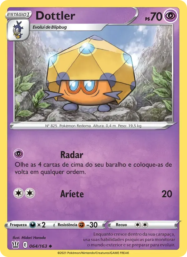 Dottler — Estilos de Batalha 64 Portuguese Pokémon card
