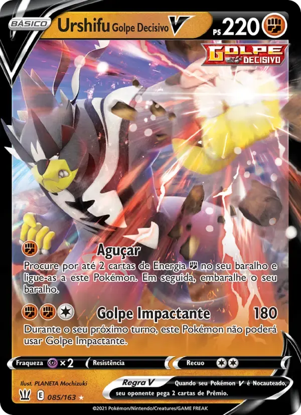 Urshifu Golpe Decisivo V — Estilos de Batalha 85 Portuguese Pokémon card