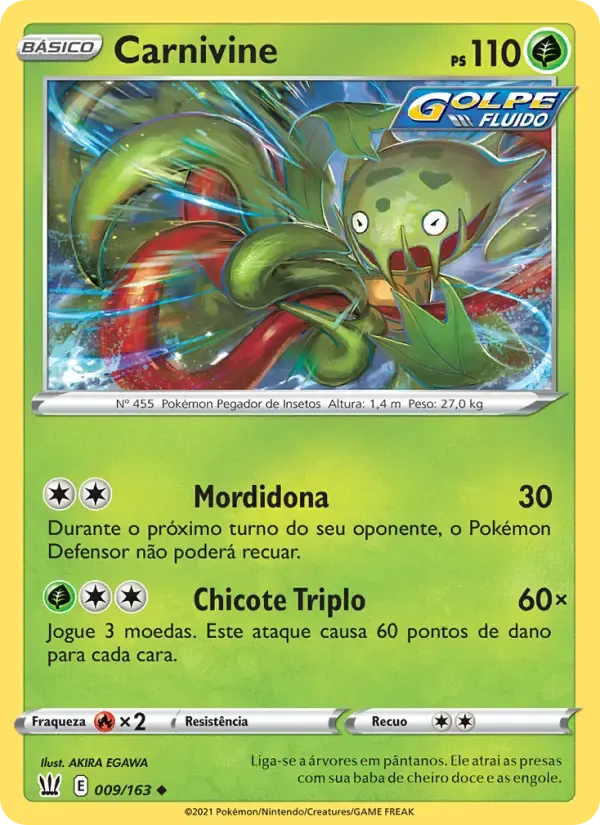 Carnivine — Estilos de Batalha 9 Portuguese Pokémon card
