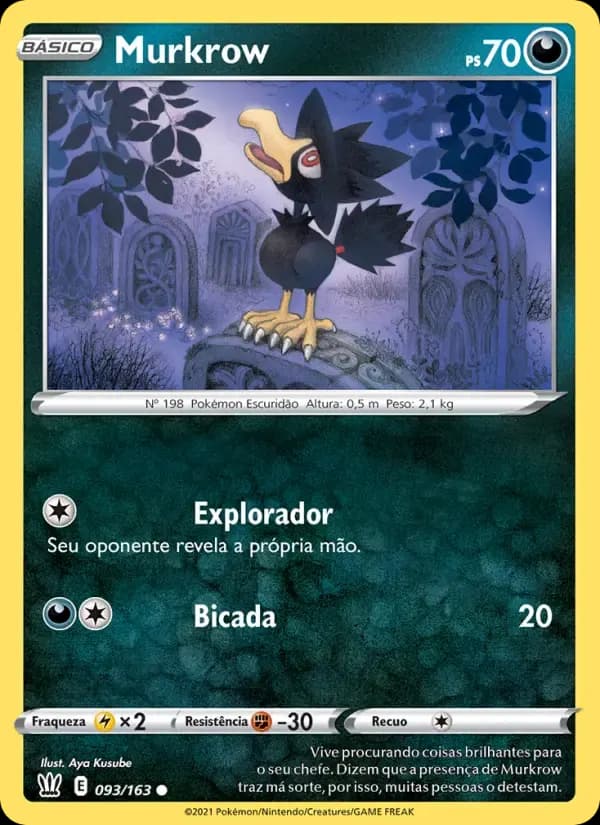 Murkrow — Estilos de Batalha 93 Portuguese Pokémon card