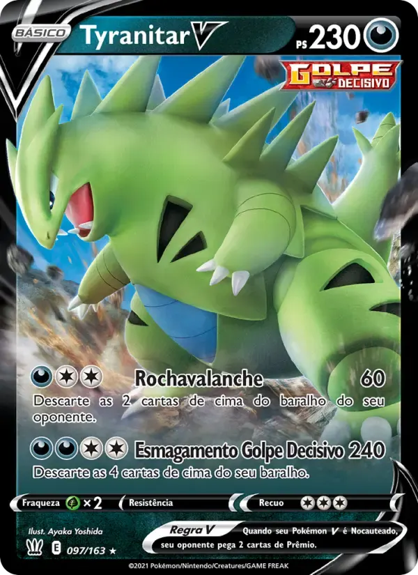 Tyranitar V — Estilos de Batalha 97 Portuguese Pokémon card