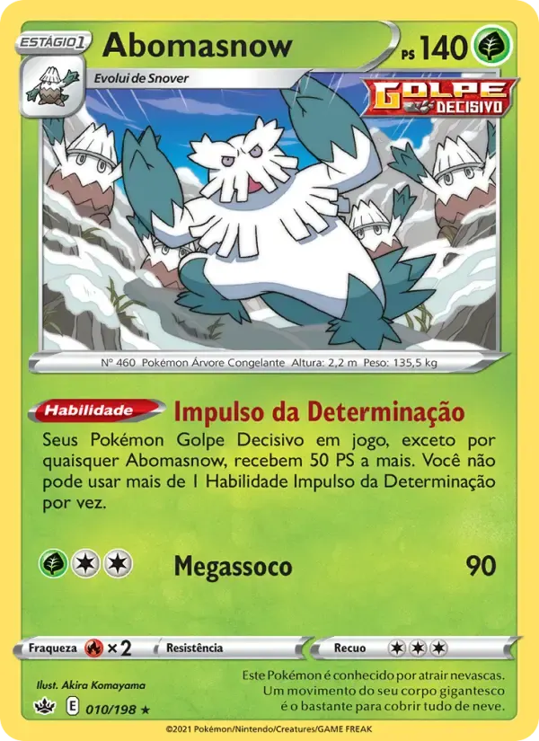 Abomasnow — Reinado Arrepiante 10 Portuguese Pokémon card