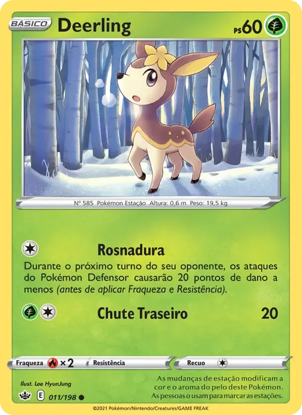 Deerling — Reinado Arrepiante 11 Portuguese Pokémon card