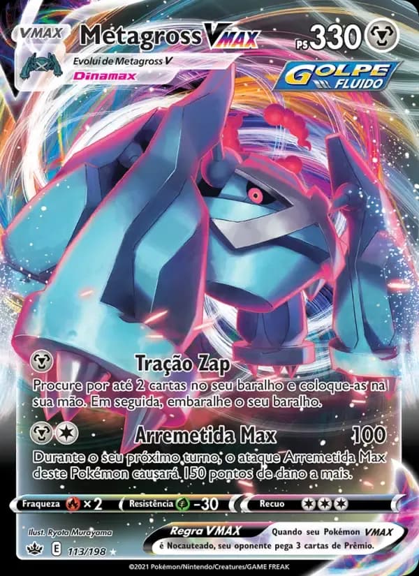 Metagross VMAX — Reinado Arrepiante 113 Portuguese Pokémon card