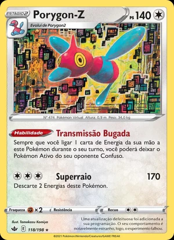 Porygon-Z — Reinado Arrepiante 118 Portuguese Pokémon card