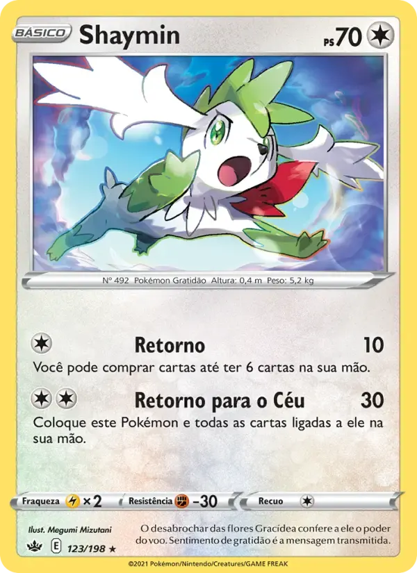 Shaymin — Reinado Arrepiante 123 Portuguese Pokémon card