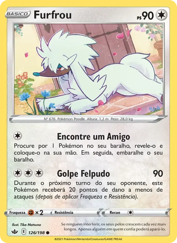 Furfrou — Reinado Arrepiante 126 Portuguese Pokémon card