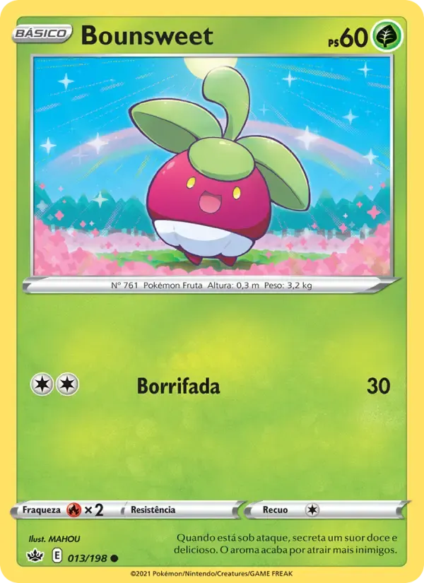 Bounsweet — Reinado Arrepiante 13 Portuguese Pokémon card