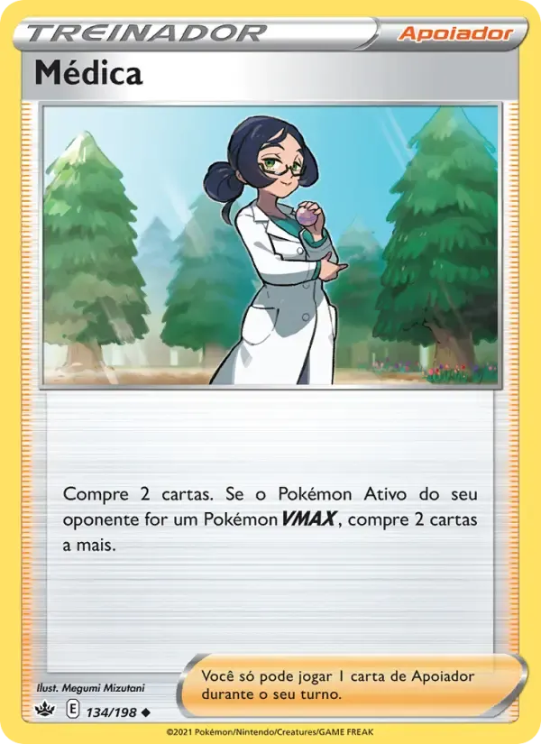 Médica — Reinado Arrepiante 134 Portuguese Pokémon card